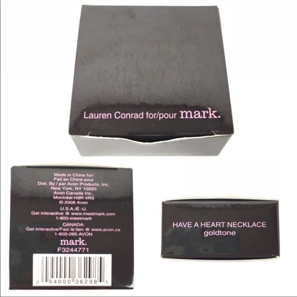 mark. Have a Heart Charm Necklace Goldtone LC Lauren Conrad Avon Y2K The Hills - Picture 5 of 8